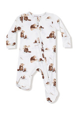 Angel Dear Baby Boy Bamboo 2-Way Zip Footed PJ