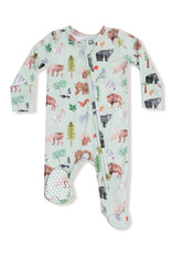Angel Dear Baby Boy Bamboo 2-Way Zip Footed PJ