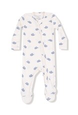 Angel Dear Baby Boy Bamboo 2-Way Zip Footed PJ