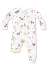 Angel Dear Baby Boy Bamboo 2-Way Zip Footed PJ