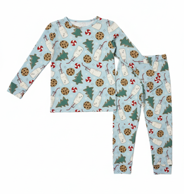 Sweet Bamboo Holiday Two Piece L/S PJ Set Santa's Cookies