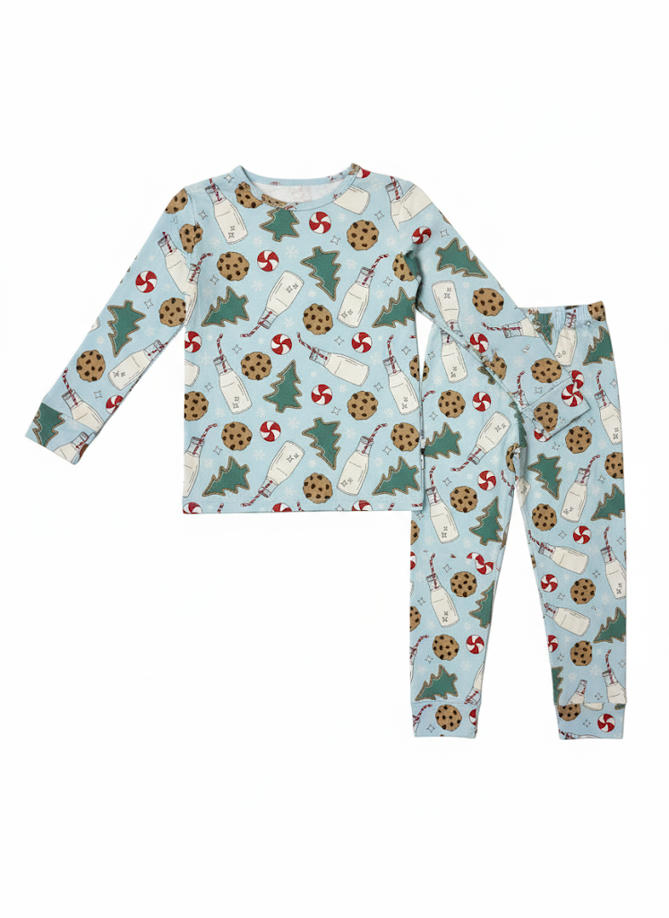 Sweet Bamboo Two Piece L/S PJ Set Santa's Cookies