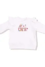 Angel Dear Girl Ruffled Shoulder Gingerbread French Terry Sweatshirt