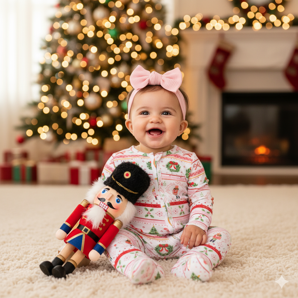 Angel Dear Baby Girl Bamboo Footie Pj