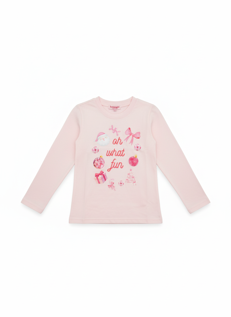 Haven Girl Holiday Girls "Oh What Fun" L/S Tee
