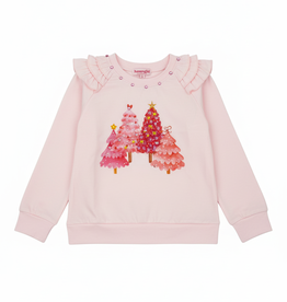 Haven Girl Holiday Girls Tree L/S Ruffle Tee