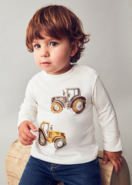 Mayoral Baby/Toddler Tractor Fun L/S Tee