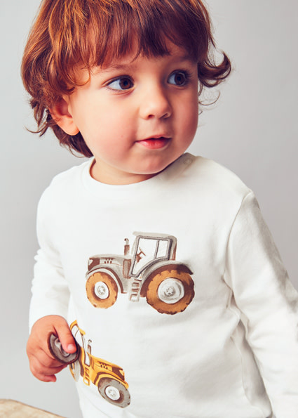 Mayoral Baby/Toddler Tractor Fun L/S Tee