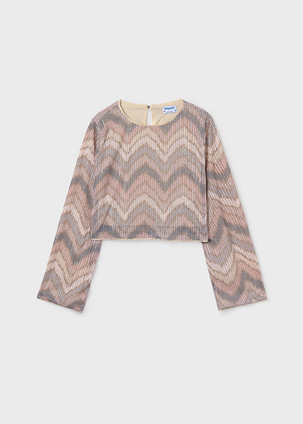 Mayoral Junior Sequined L/S Fashion Top