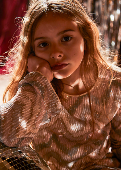 Mayoral Junior Sequined L/S Fashion Top