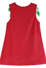 Lil Cactus Santa Corduroy Applique Bow Dress