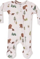 Angel Dear Baby Boy Bamboo 2-Way Zip Footed PJ