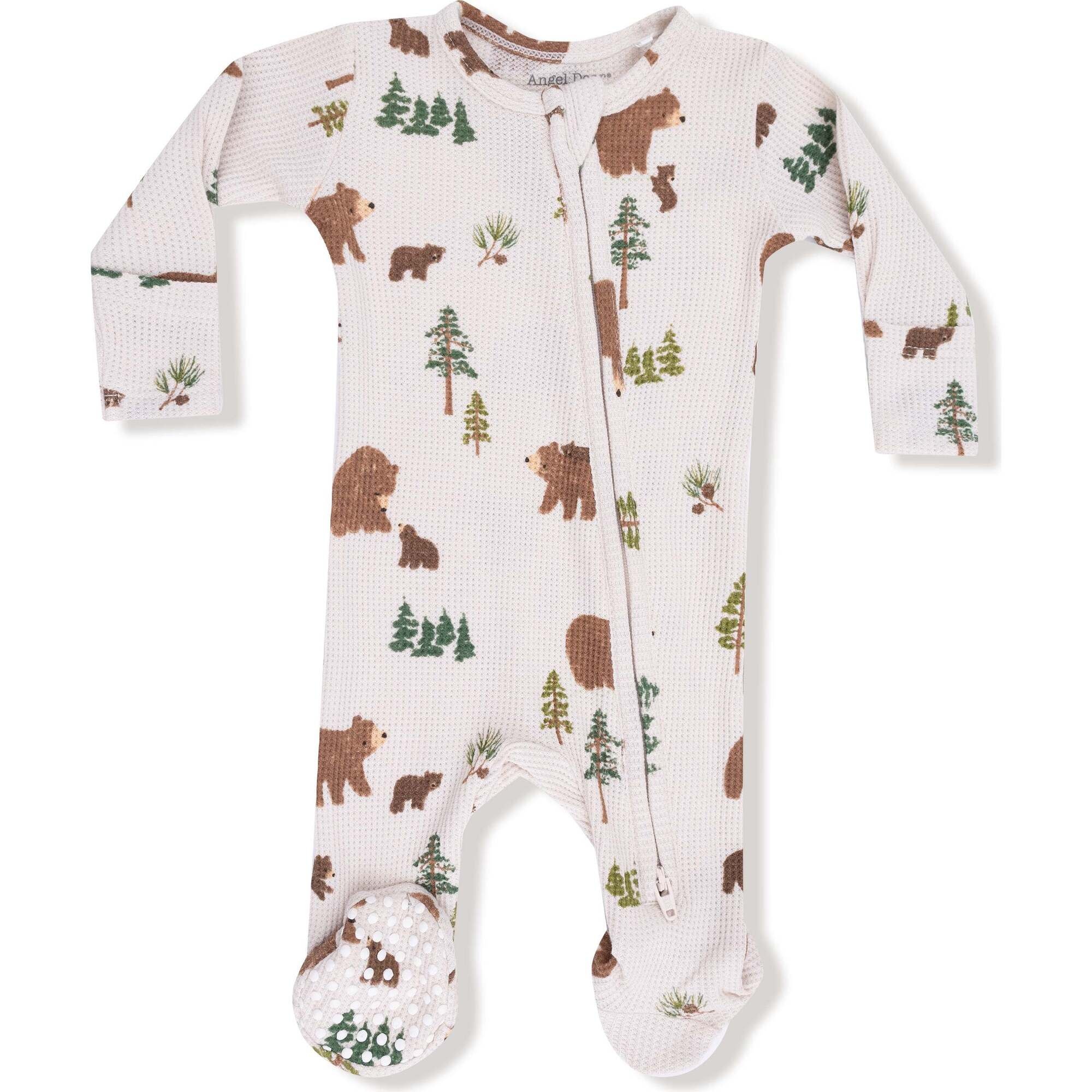 Angel Dear Baby Boy Bamboo 2-Way Zip Footed PJ