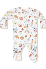Angel Dear Baby Boy Bamboo 2-Way Zip Footed PJ