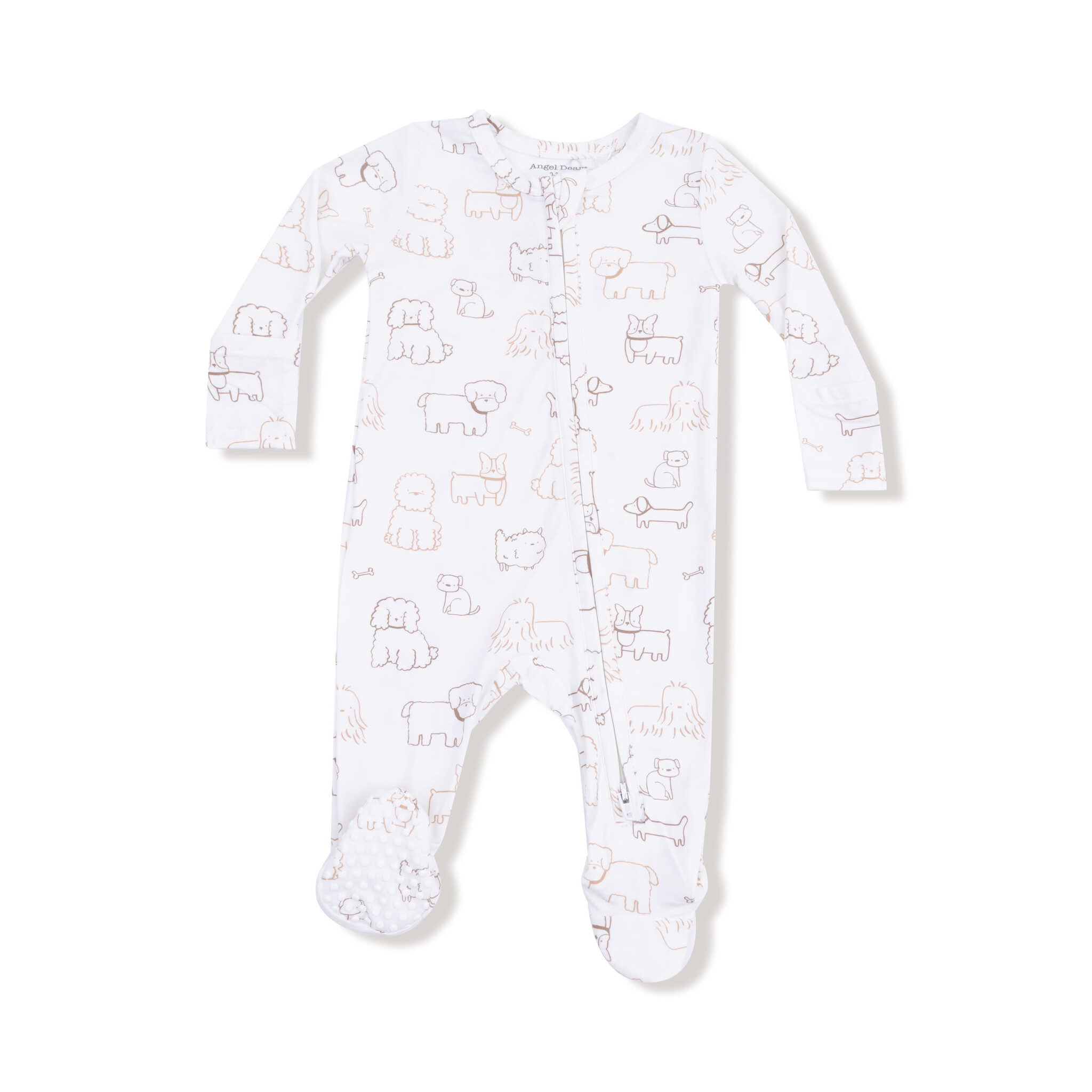 Angel Dear Baby Boy Bamboo 2-Way Zip Footed PJ