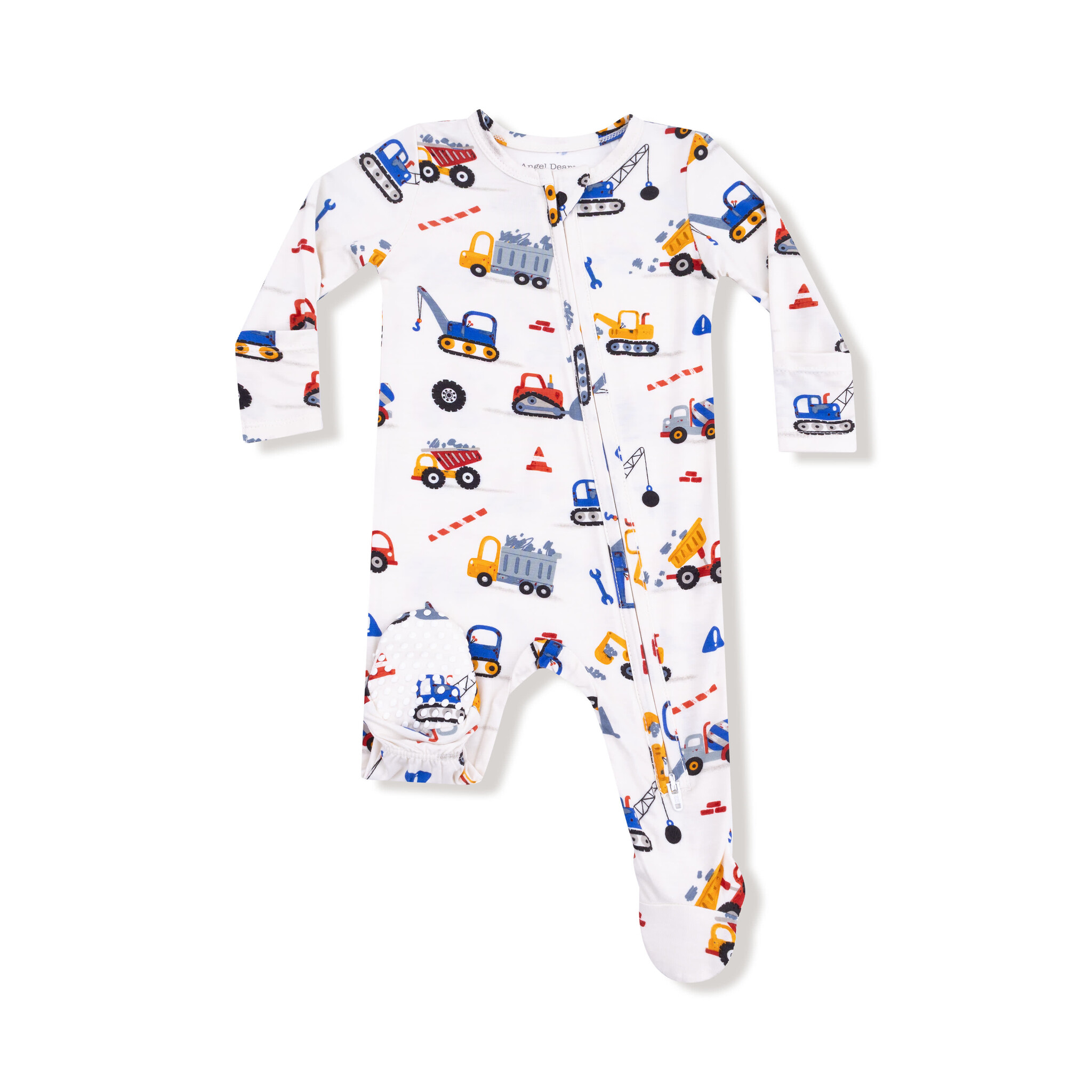 Angel Dear Baby Boy Bamboo 2-Way Zip Footed PJ