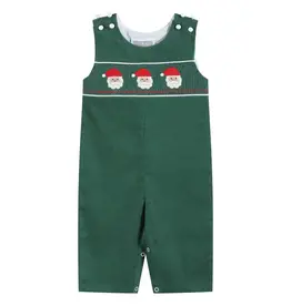 Lil Cactus Boys' Santa Smocked Overalls