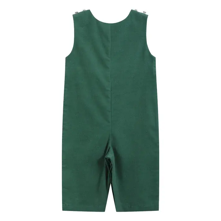 Lil Cactus Boys' Santa Smocked Overalls