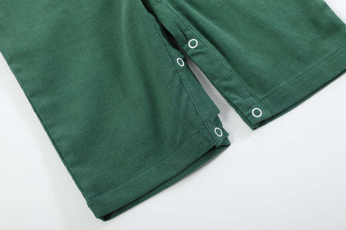 Lil Cactus Boys' Santa Smocked Overalls
