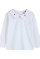 Lil Cactus Cotton  Santa Appliqued Collard Shirt