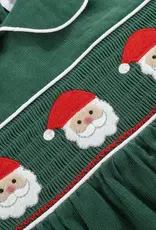 Lil Cactus Velvet Santa Smocked Dress & Bloomer