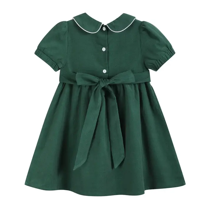 Lil Cactus Corduroy Santa Smocked Dress
