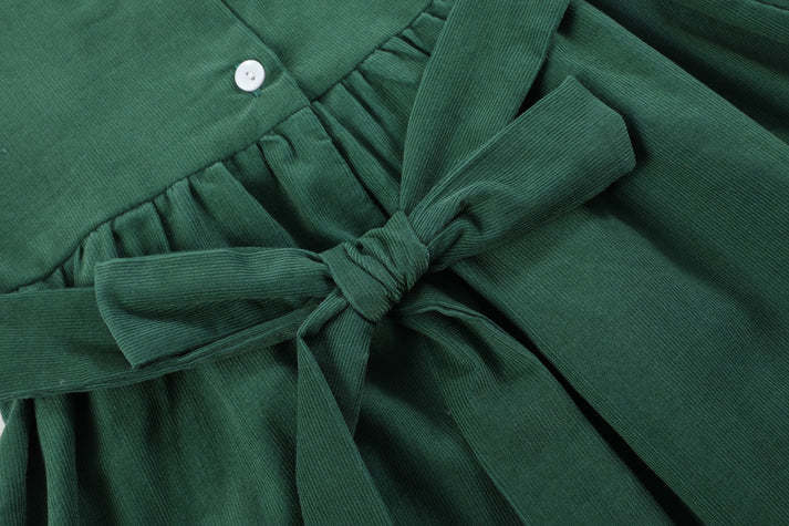 Lil Cactus Corduroy Santa Smocked Dress