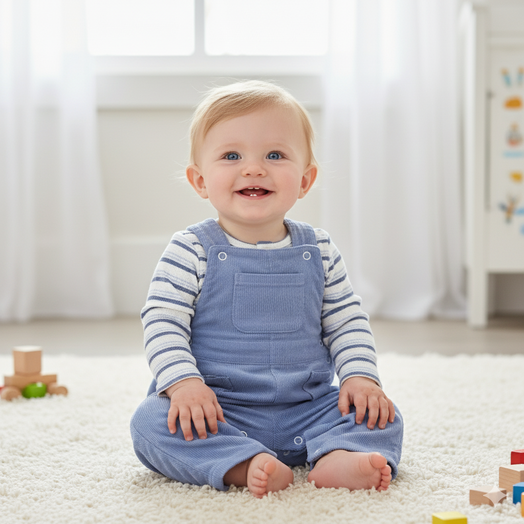 Angel Dear Baby Vintage Striped L/S Henley