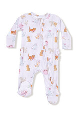 Angel Dear Baby Girl Bamboo Ruffled Footie Pj