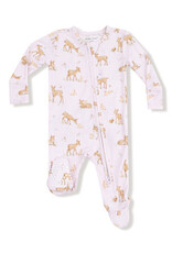 Angel Dear Baby Girl Bamboo Ruffled Footie Pj