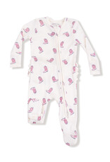 Angel Dear Baby Girl Bamboo Ruffled Footie Pj