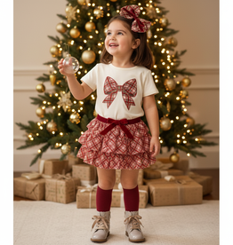 Sweet Wink Christmas Plaid S/S T-Shirt