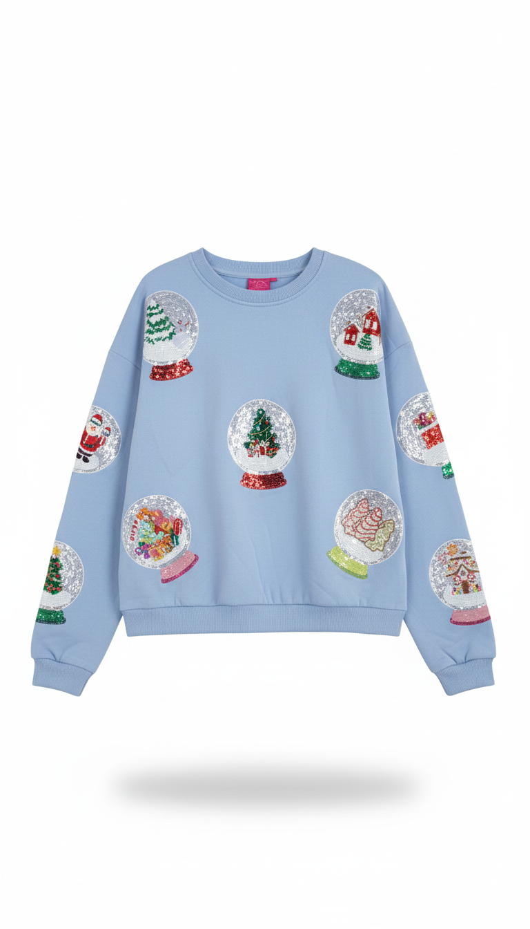 Queen of Sparkle Junior Snow Globe Sweatshirt