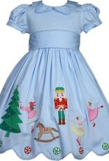 Cotton Kids Nutcracker S/S Appliqued Dress