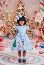 Cotton Kids Nutcracker S/S Appliqued Dress
