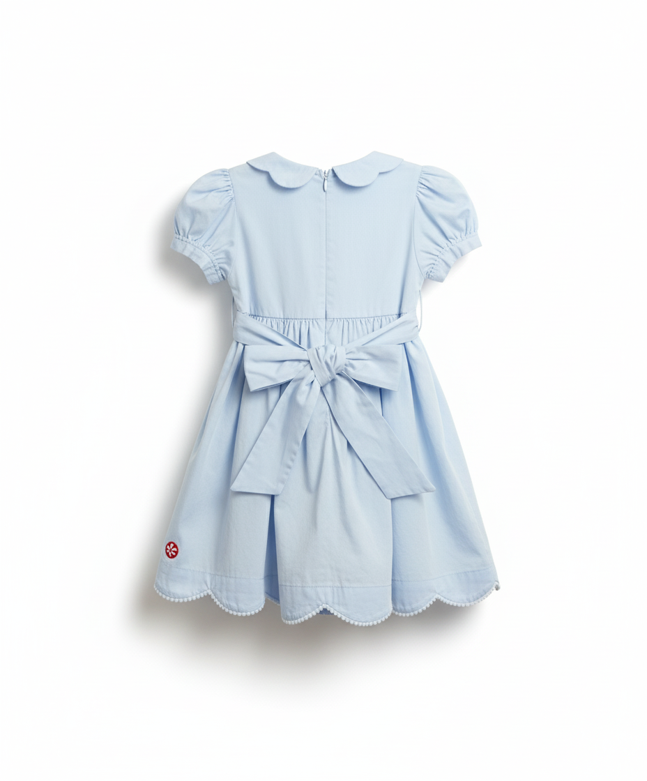 Cotton Kids Nutcracker S/S Appliqued Dress