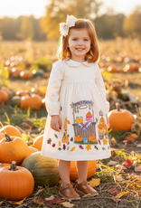 Cotton Kids Fall Harvest Embroidered Dress