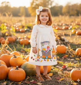 Cotton Kids Fall Harvest Embroidered Dress