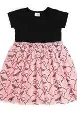 Sweet Wink Bat/Bows Halloween S/S Tutu Dress