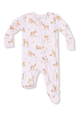 Angel Dear Baby Girl Bamboo Ruffled Footie Pj
