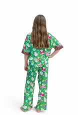 Sunshine Society Holiday Baubles Silky S/S Pant Set