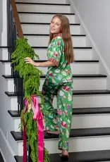 Sunshine Society Holiday Baubles Silky S/S Pant Set