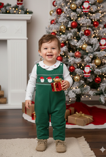 Lil Cactus Boys' Santa Smocked Overalls