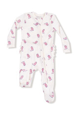 Angel Dear Baby Girl Bamboo Ruffled Footie Pj
