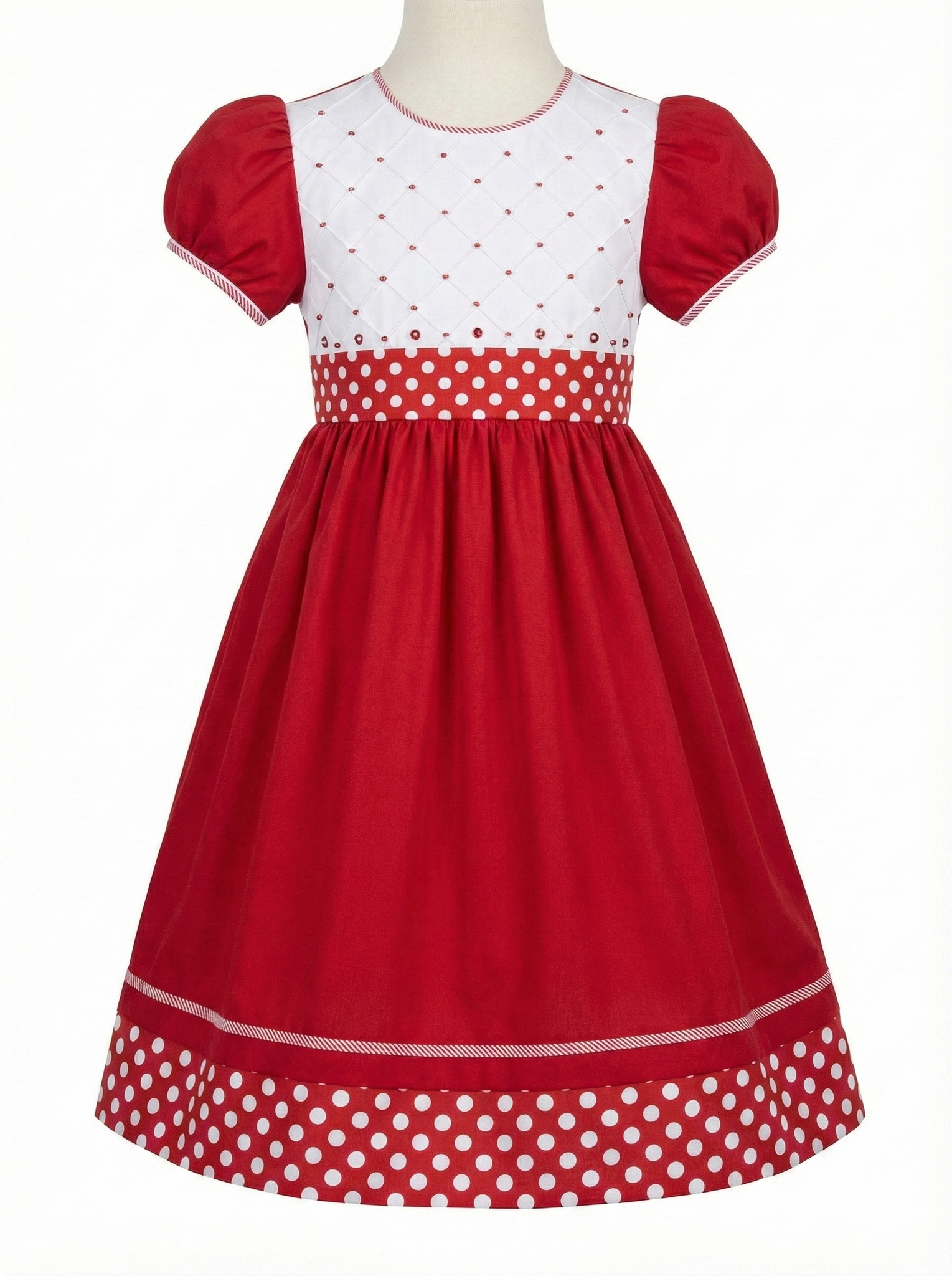 Will' Beth Short Sleeve Smocked Chistmas Dress