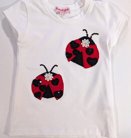 Joyous & Free Girl S/S  Appliques Ladybug T-Shirt