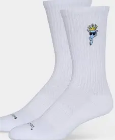 GOAT USA Youth White Crew Sock