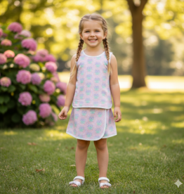 True Girls Pink/Purple Floral Tie 2pc Set