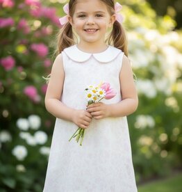 True Girls Peter Pan Collar Pink Bunny Dress