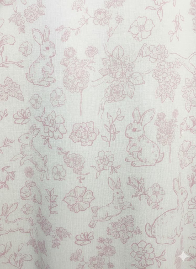 True Girls Peter Pan Collar Pink Bunny Dress